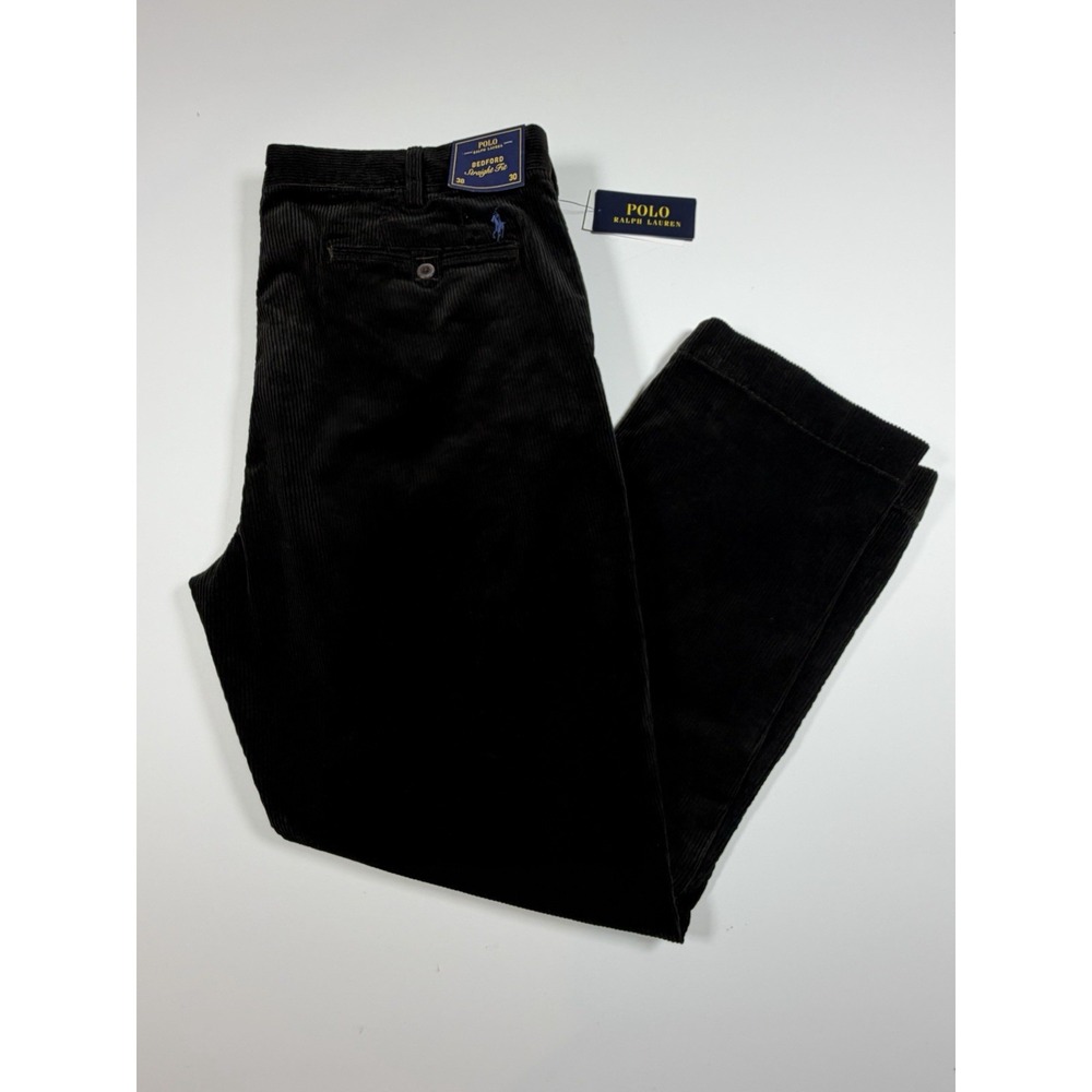 Polo Ralph Lauren Bedford Straight Fit Corduroy Pants Mens 38x30 Brown Work NWT